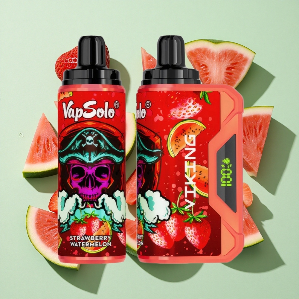 VapSolo VIKING 12000 Puffs Jordbær Vannmelon Engros Norge Type-C