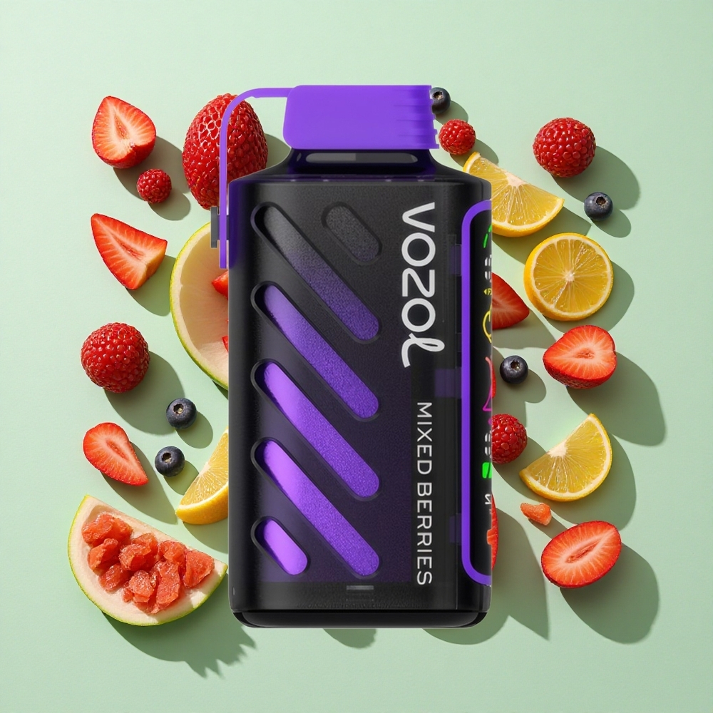 VOZOL Gear Power 20000 Puffs Blandede Bær Dual Mesh Coil engros Norge Full Skjerm Skjerm
