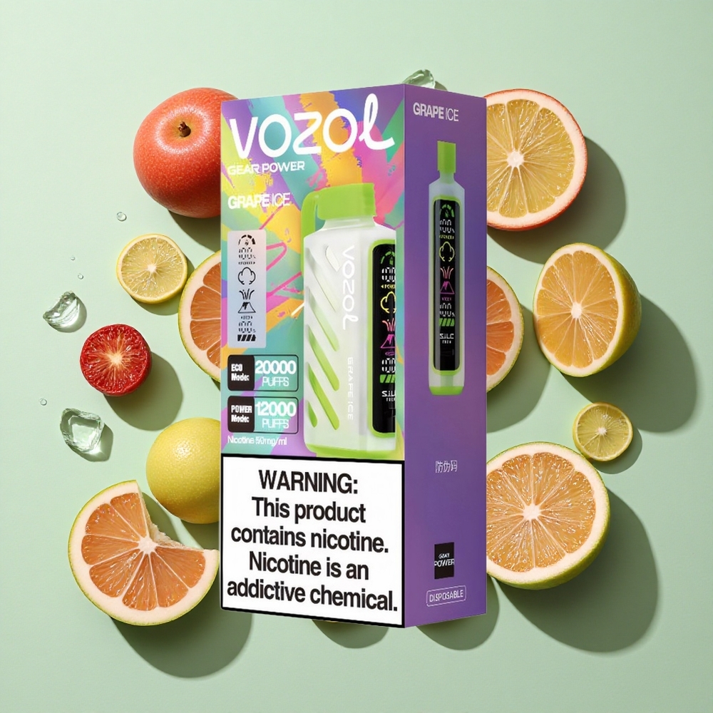 VOZOL Gear Power 20000 Puffs Druer Is engros Norge S.i.L.C. Tech Full Skjerm Display
