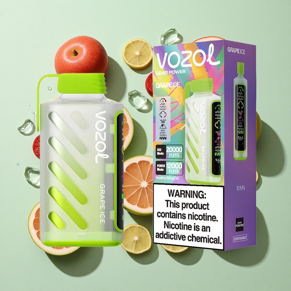 VOZOL Gear Power 20000 Puffs Druer Is engros Norge S.i.L.C. Tech Full Skjerm Display