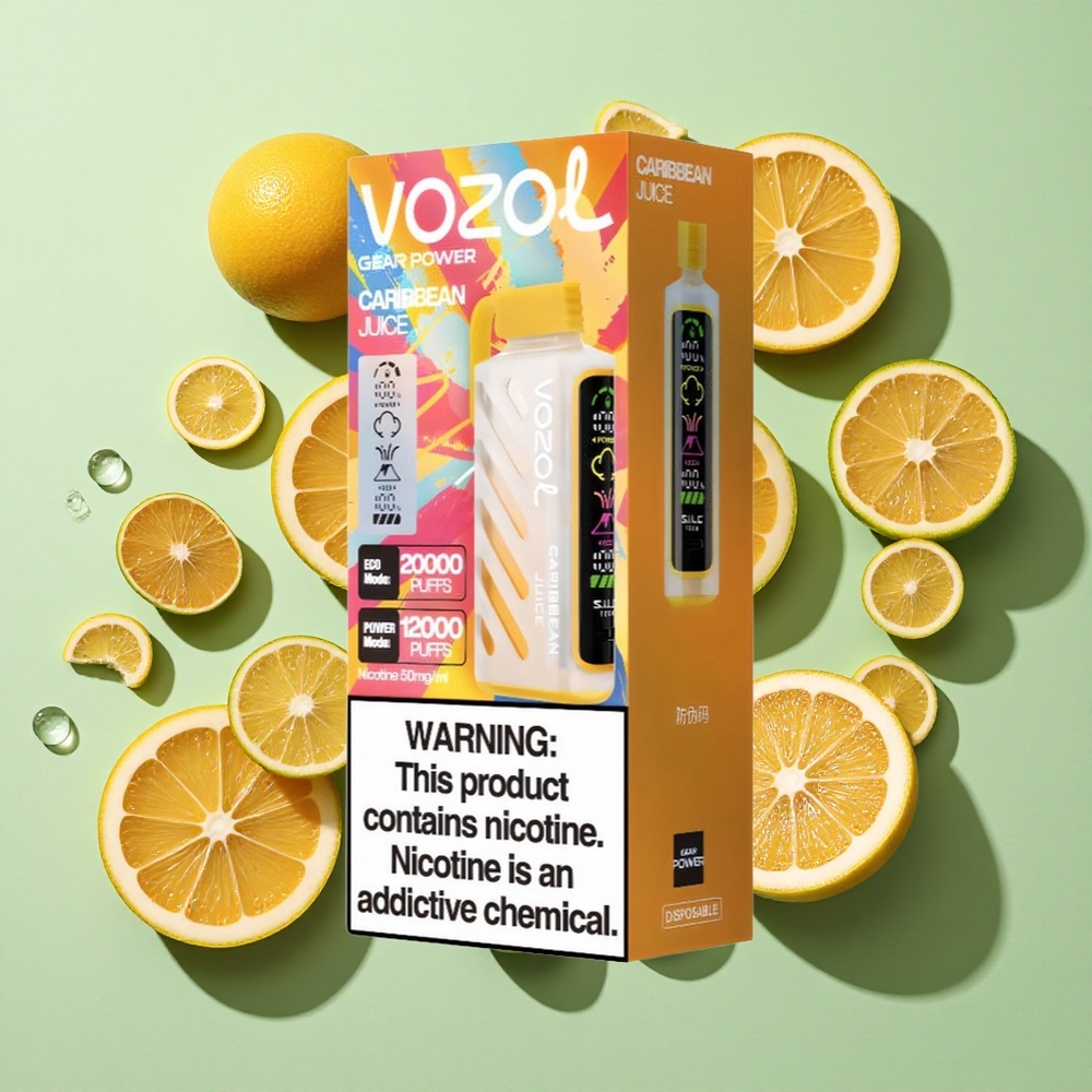 VOZOL Gear Power 20000 Puffs Karibisk Juice Dual Mesh Coil engros Norge