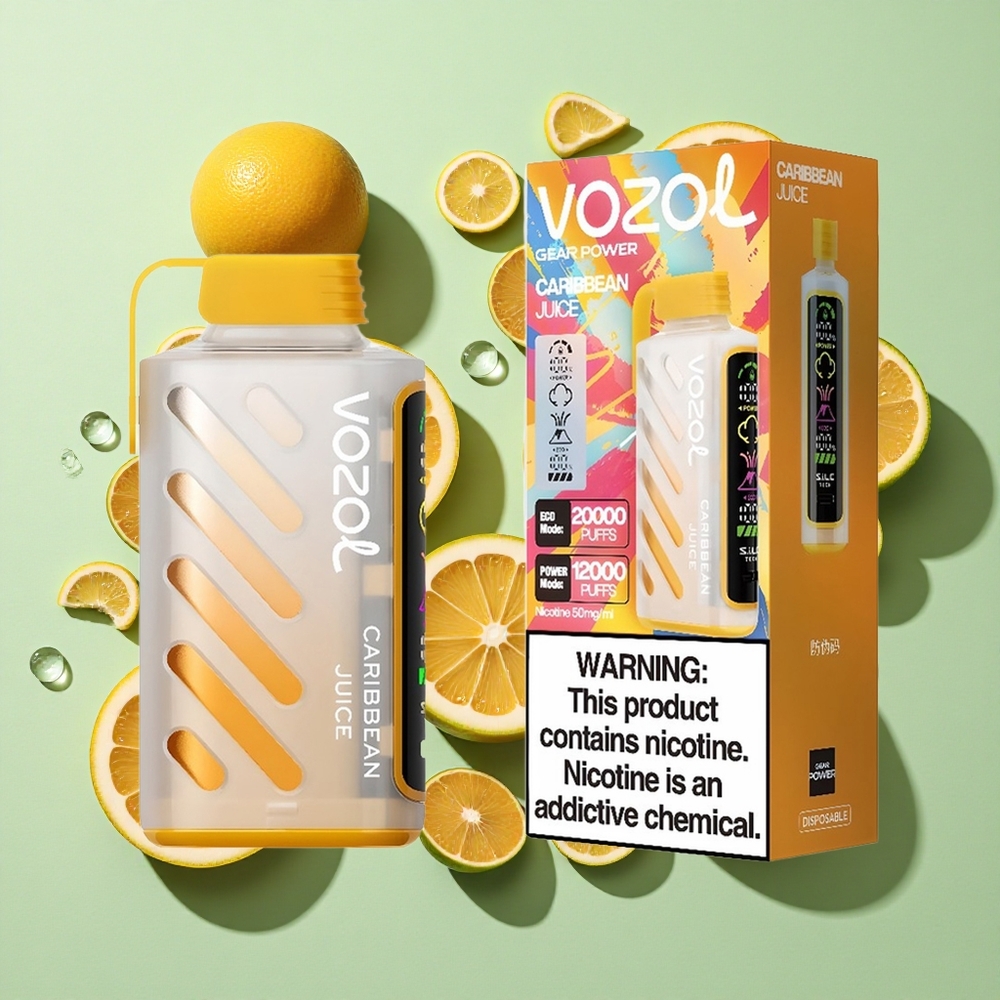 VOZOL Gear Power 20000 Puffs Karibisk Juice Dual Mesh Coil engros Norge