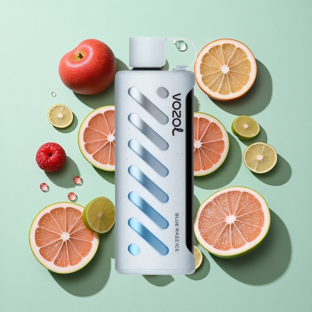 VOZOL Gear Shisha 25000 Puffs Blå Bringebær Is engros Norge S.i.L.C Tech 1000mAh