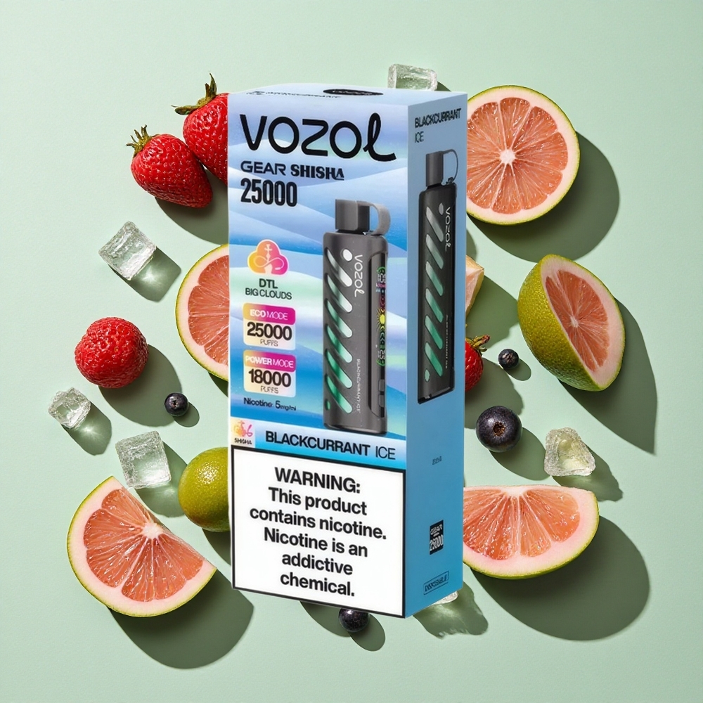 VOZOL Gear Shisha 25000 Puffs Blåbæris engros Norge S.i.L.C Tech 1000mAh
