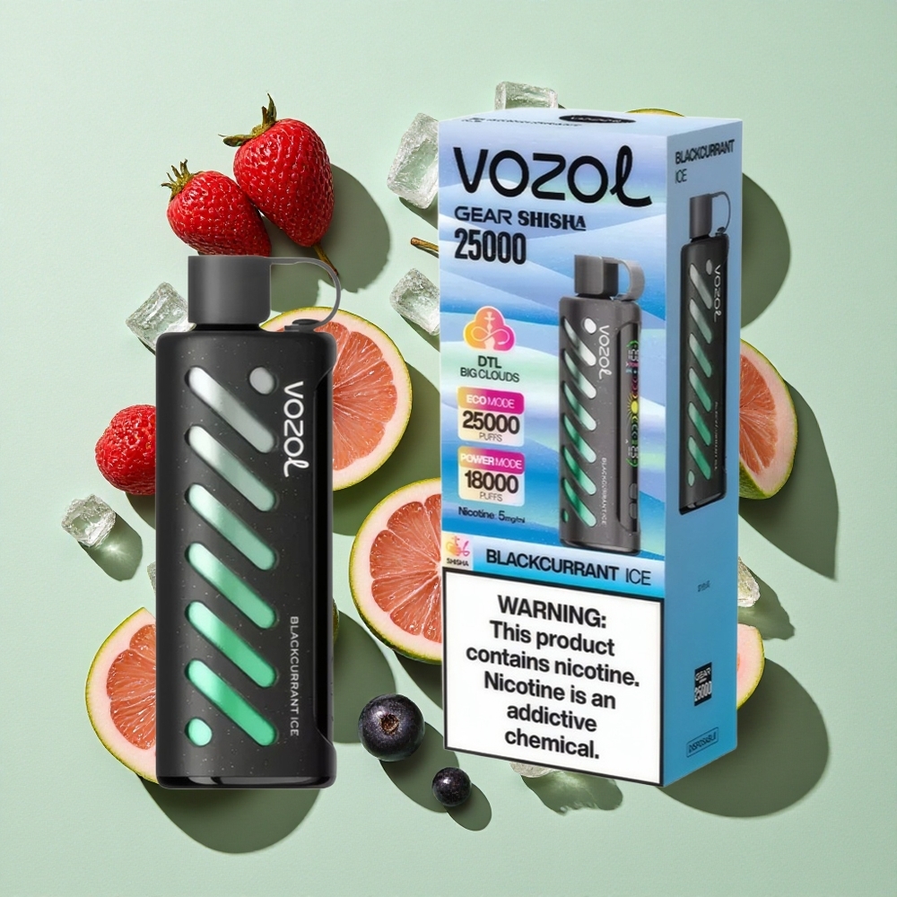 VOZOL Gear Shisha 25000 Puffs Blåbæris engros Norge S.i.L.C Tech 1000mAh