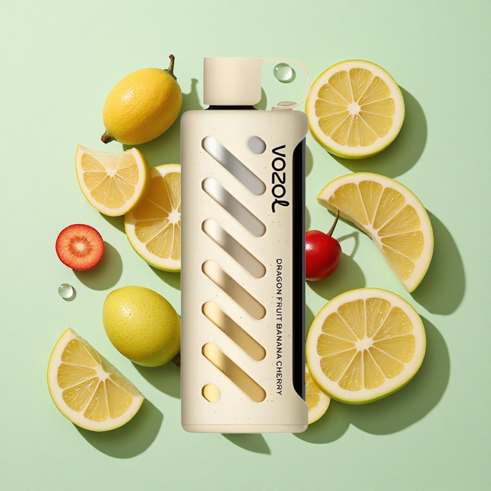 VOZOL Gear Shisha 25000 Puffs Dragonfrukt Banan Kirsebær engros Norge 1000mAh 5mg/ml Nikotin