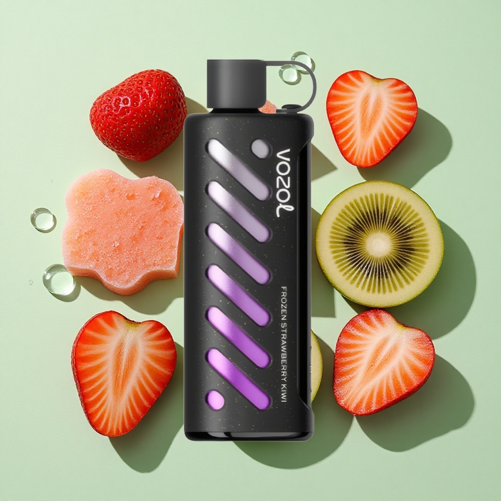 VOZOL Gear Shisha 25000 Puffs Fryst Jordbær Kiwi engros Norge S.i.L.C Tech 30 Smaker