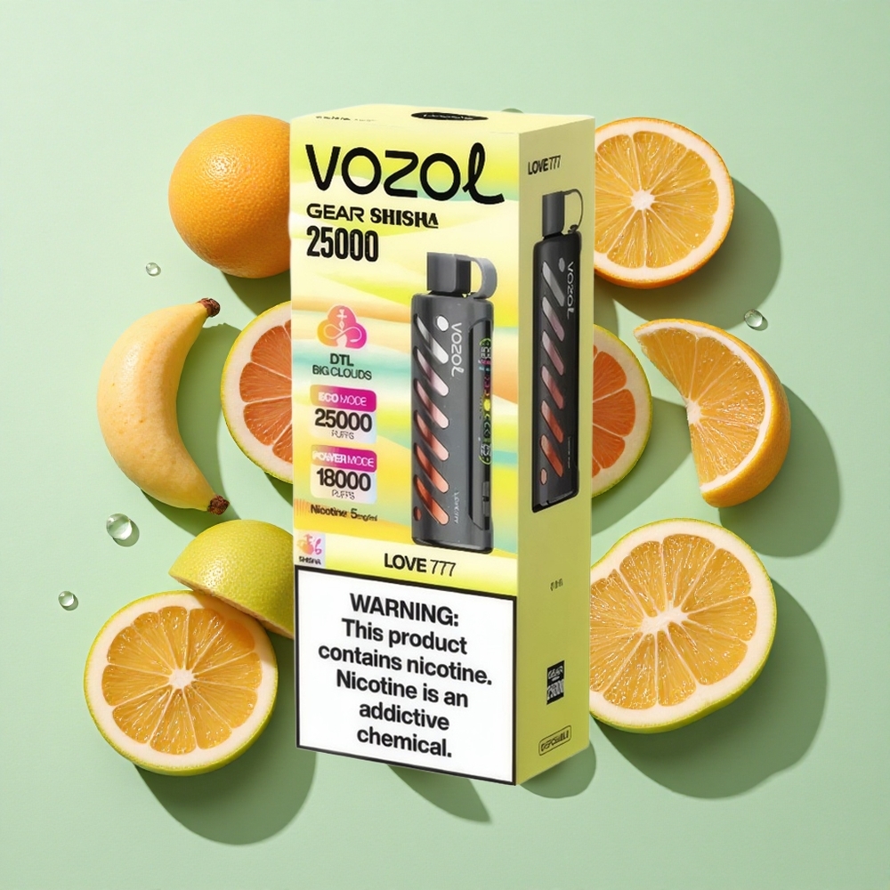 VOZOL Gear Shisha 25000 Puffs Kjærlighet 777 engros Norge Dual Mesh Dual Modes 30 Deilige Smaker