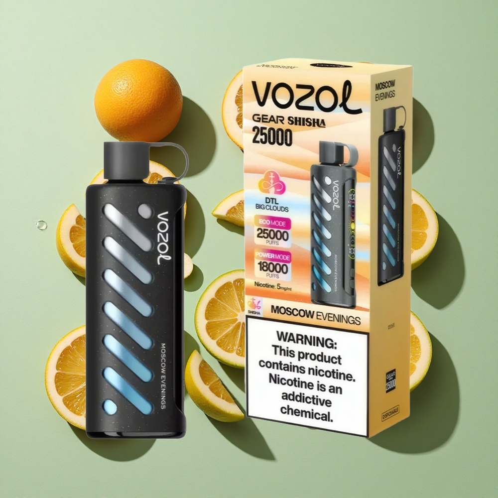 VOZOL Gear Shisha 25000 Puffs Moskva Kvelder 30 Deilige Smaker engros Norge S.i.L.C Tech Dual Mesh Dual Modes