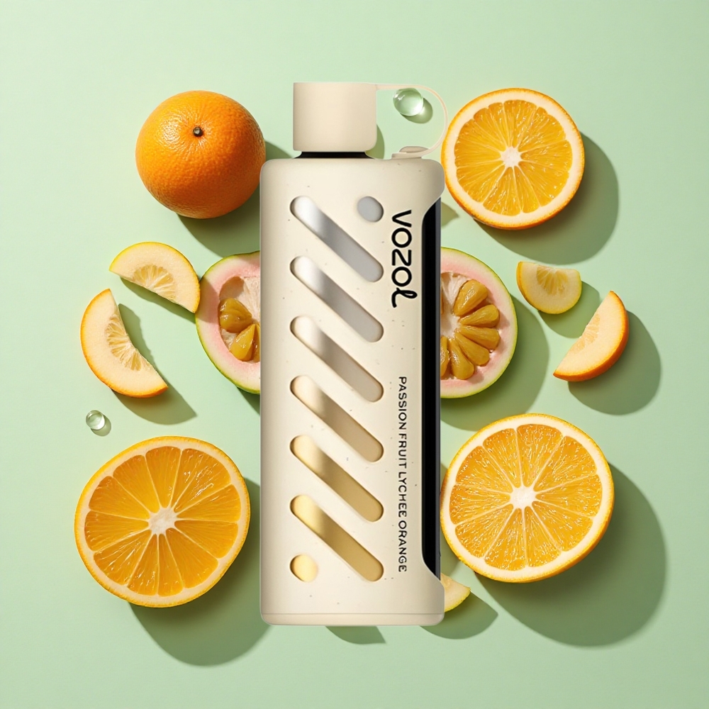 VOZOL Gear Shisha 25000 Puffs Pasjonsfrukt Litchi Appelsin engros Norge S.i.L.C Tech 1000mAh