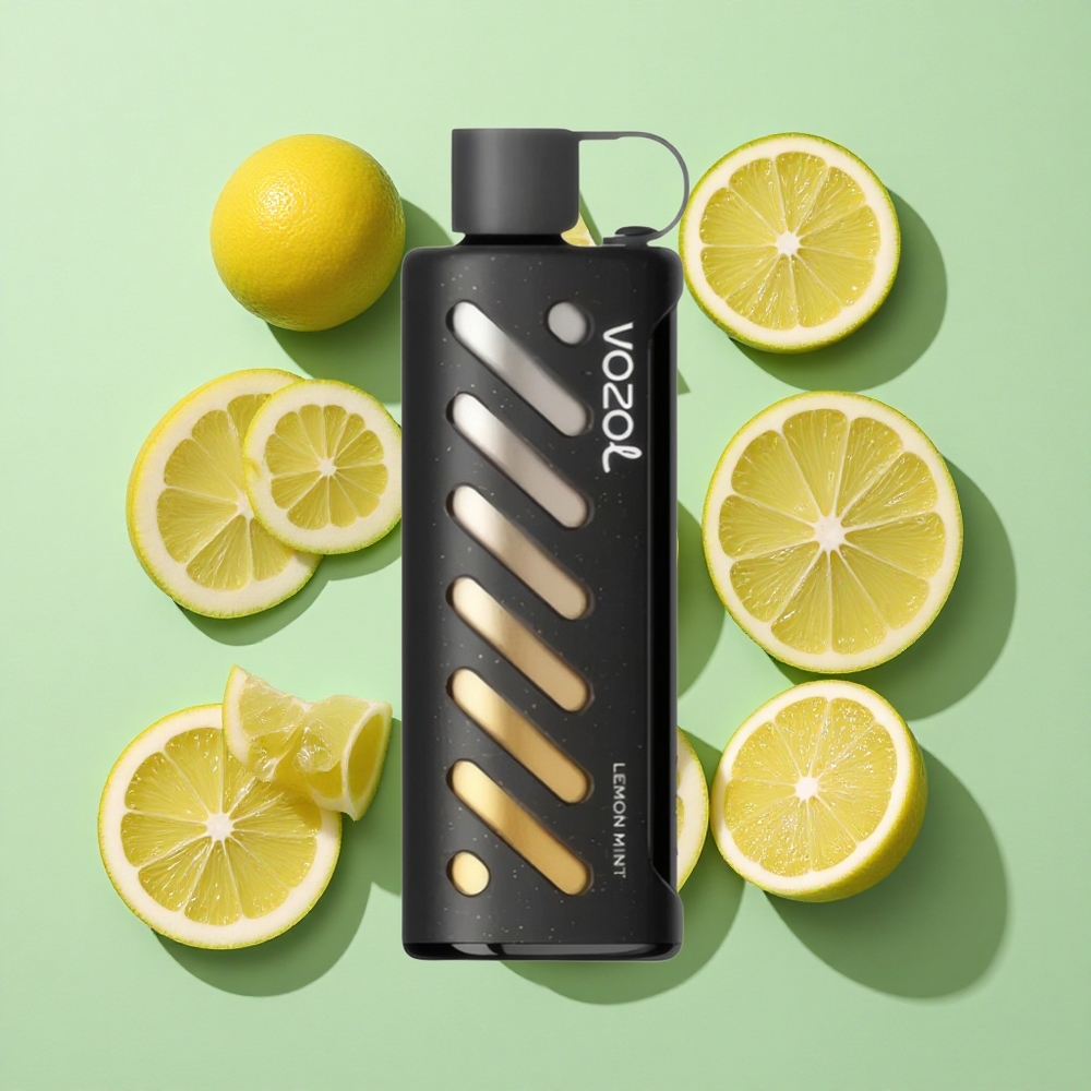 VOZOL Gear Shisha 25000 Puffs Sitron Mynte engros Norge S.i.L.C Tech 30 Smaker