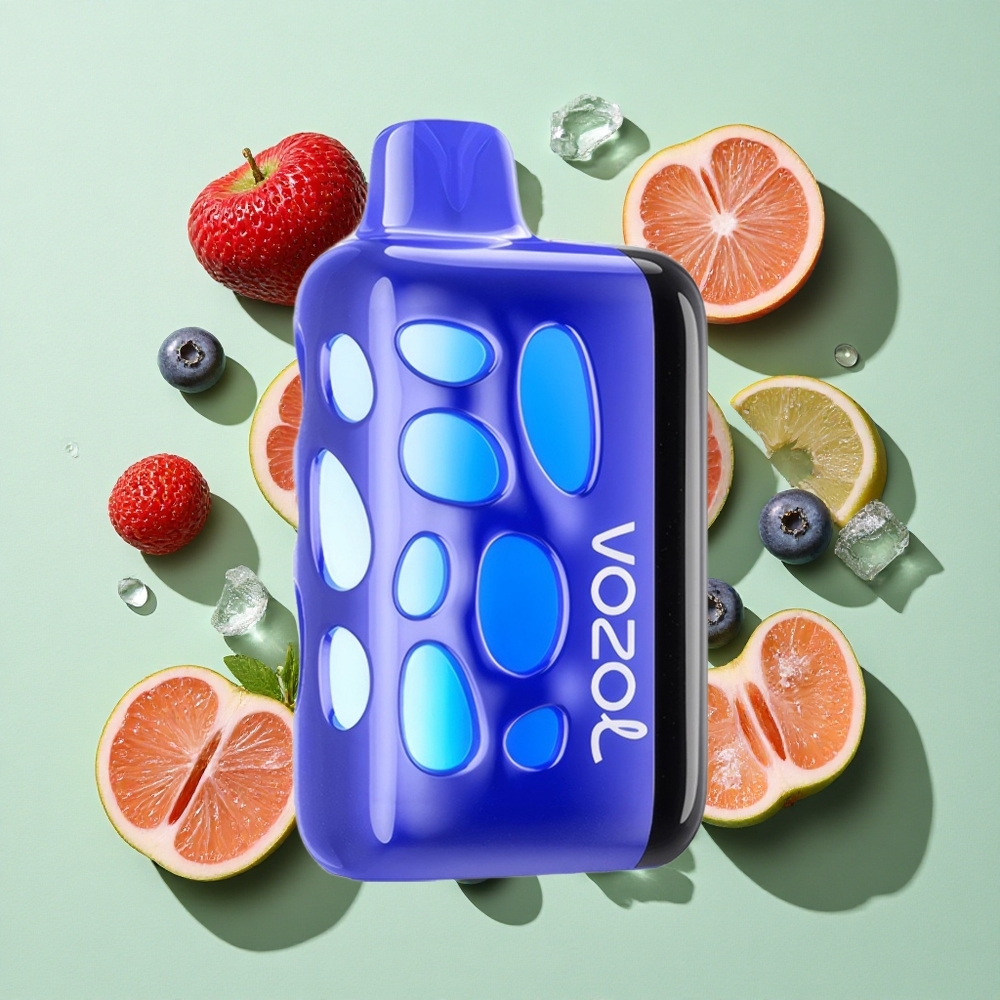 VOZOL RAVE 40000 Blåbær Is engros Norge 1000mAh Batterikapasitet Beat-Synced Party Mode