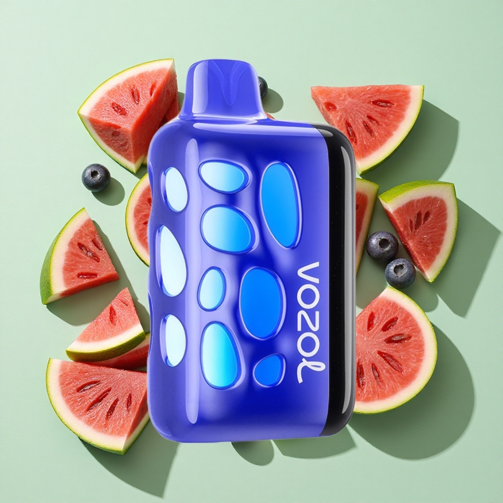 VOZOL RAVE 40000 Blåbær Vannmelon Engangs Vape 1000mAh Batterikapasitet engros Norge Beat-Synced Party Mode