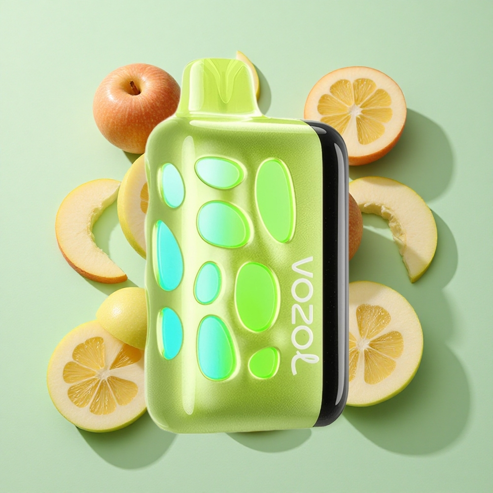 VOZOL RAVE 40000 Dobbel Eple Engangs Vape 270 grader Glødende Design 1000mAh Batteri engros Norge