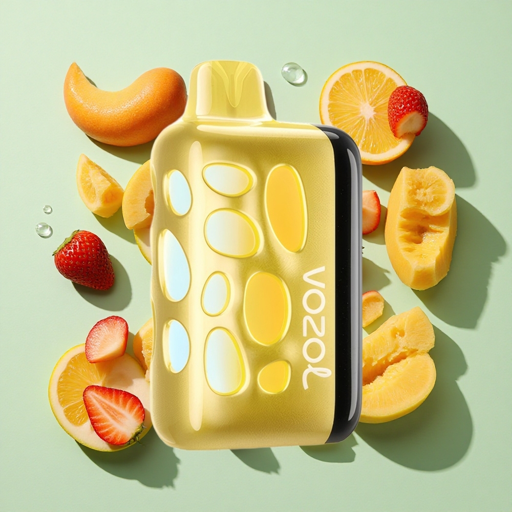 VOZOL RAVE 40000 Engangs Vape Jordbær Mango engros Norge 270° Glødende Design 1000mAh Batteri