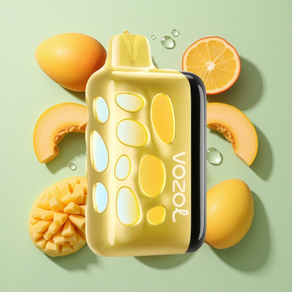 VOZOL RAVE 40000 Mango Peach (Mango Fersken) engros Norge 1000mAh Batterikapasitet Beat-Synced Party Mode