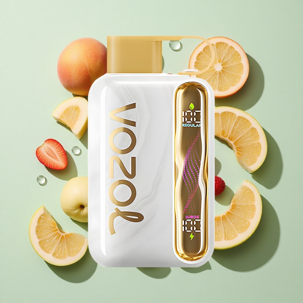 VOZOL STAR 40000 Puffs Hvit Fersken Bringebær engros Norge 1000mAh Type-C