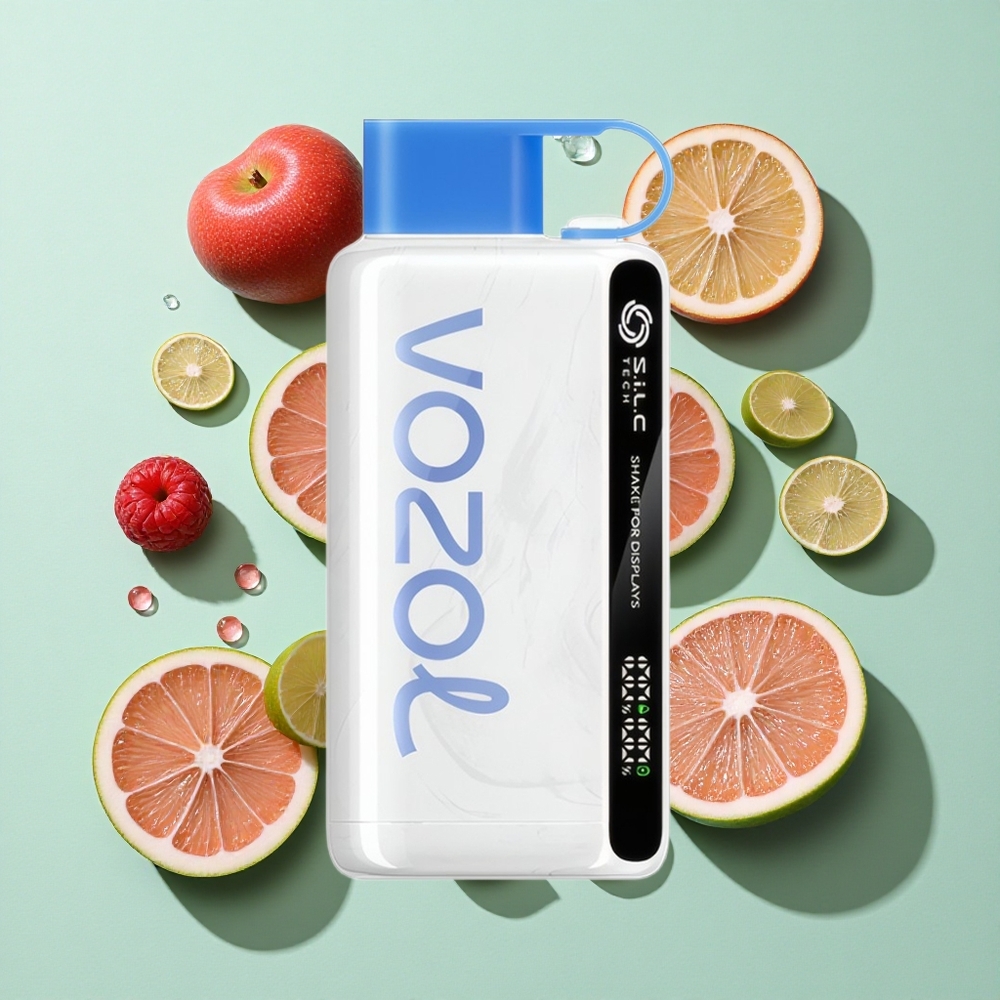 VOZOL STAR 9000/12000 Blå Bringebær Is Engangs Vape engros Norge S.i.L.C TECH