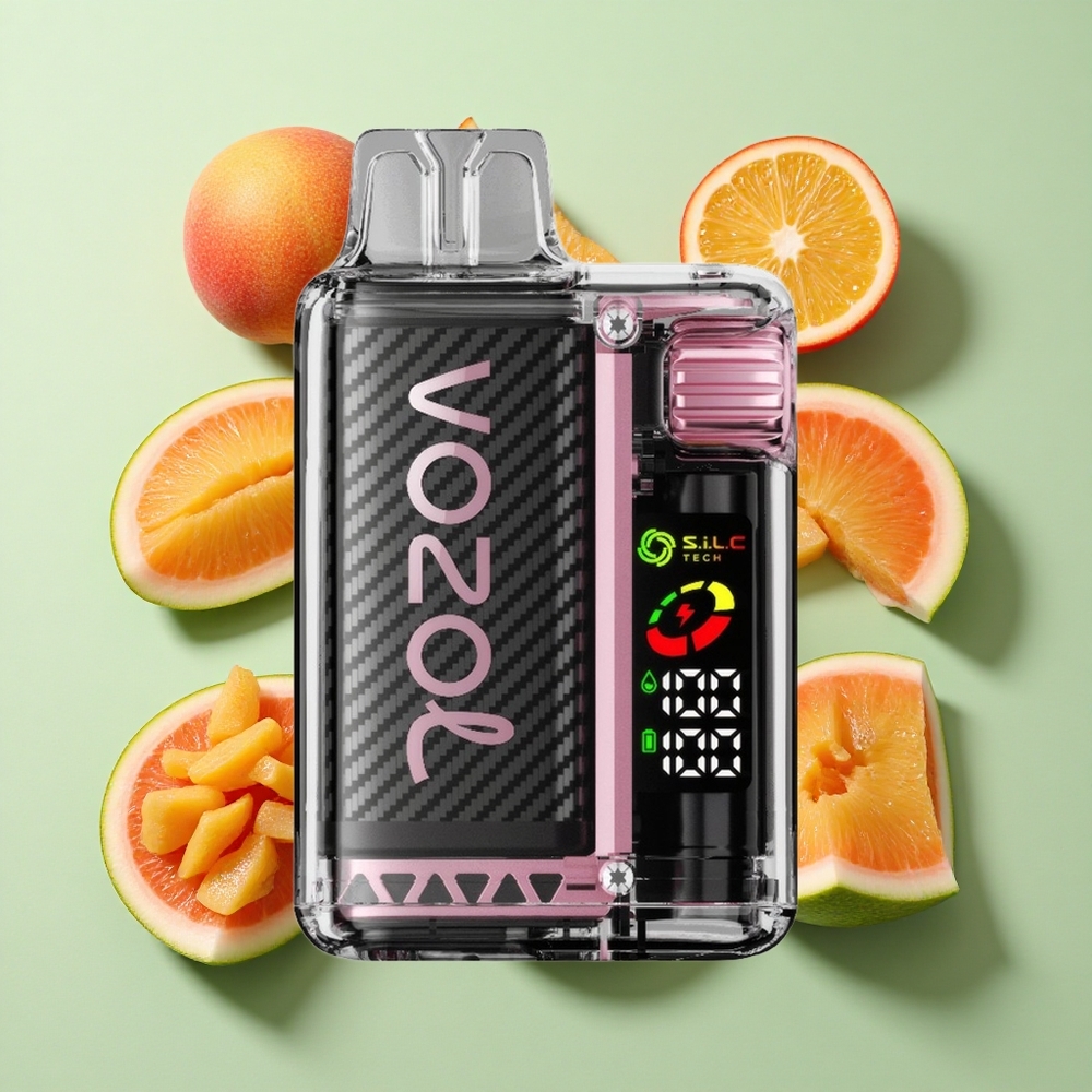 VOZOL Vista 20000 Puffs Fersken Mango Vannmelon engros Norge Ladeskapasitet 650mAh OLED Skjerm