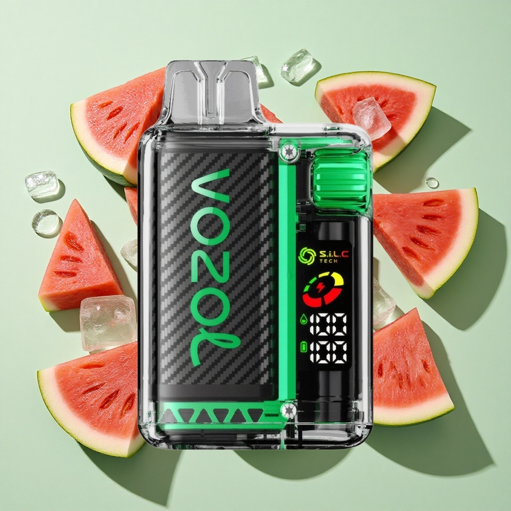 VOZOL Vista 20000 Puffs Vannmelon Is Engangs Vape engros Norge MCU Chip OLED Skjerm