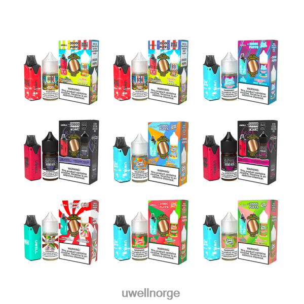 UWELL Oslo - UWELL V6 engangsapparat + pappadamp 30ml juice - samarbeidspakke D6204Z222 clr: svart/flv: serenity 50mg