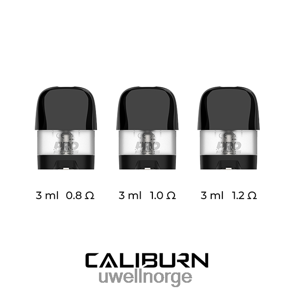 UWELL Vape Price - UWELL CALIBURN X erstatningsputer | 2-pakning D6204Z45 3 ml tom pod-patron